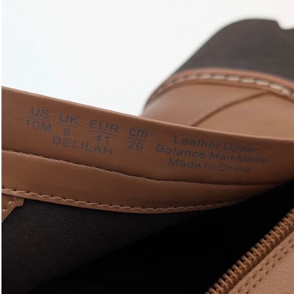 Naturalizer Delilah Leather Lug Sole Ankle Booties Brown Size US10M EU41 - Picture 6 of 11